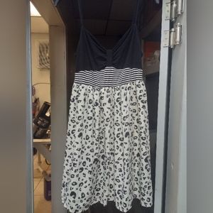 A women's patterned dress mid length strappy